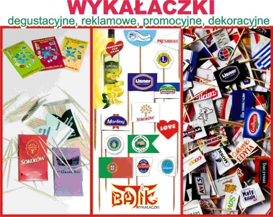 Wykałaczki - flagietki degustacyjne, dekoracyjne, reklamowe